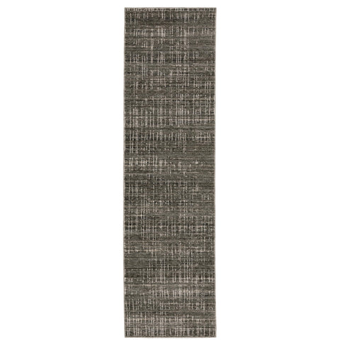 Oriental Weavers Nebulous Area Rug - 751D9-2'3" x 7'6" - in Charcoal/Grey - Modern Style, Stain Resistant, Family and Pet Friendly, Entryway, Hallway Runner Rug