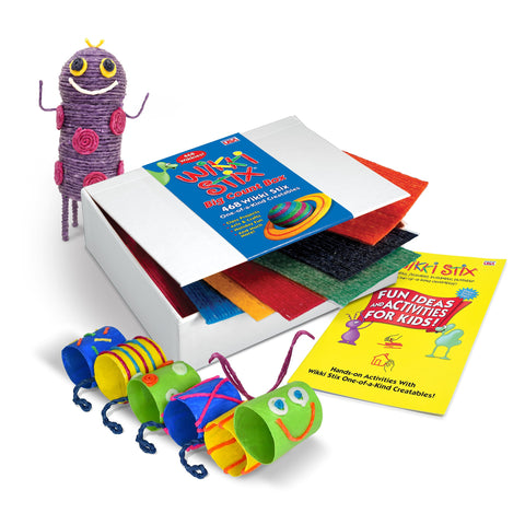 Wikki Stix Big Count Box, 468 13 Colors in Cool Storage Box with a 12 Page idea Booklet, Made in The USA