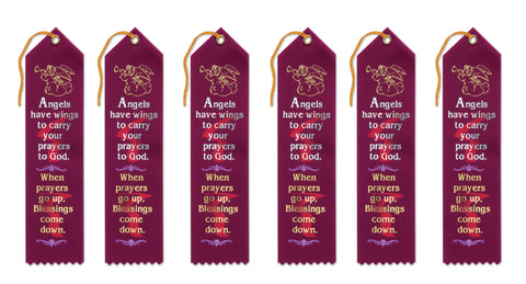 Beistle Angels Have Wings Ribbons, 2 by 8-Inch, 6-Pack