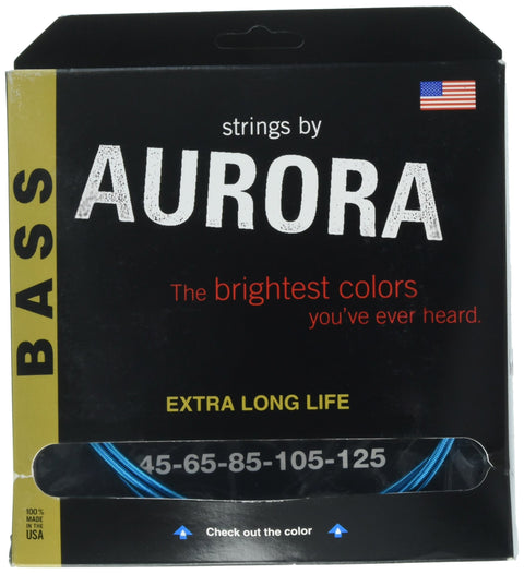 Aurora Strings AURAQ45-125 Premium Nickel Plated Bass Guitar Strings, Medium