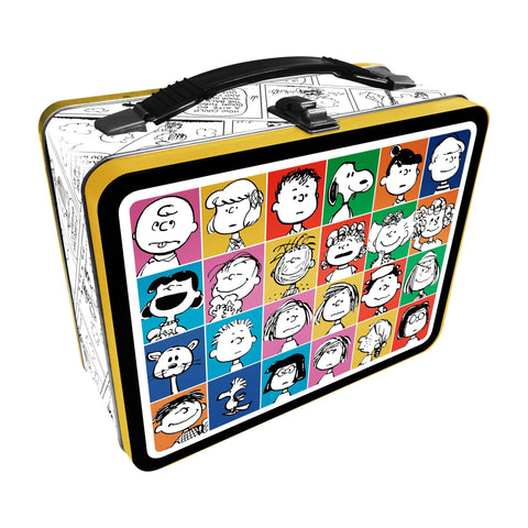 AQUARIUS Peanuts 75th - Retro Fun Box - Sturdy Tin Storage Box with Plastic Handle & Embossed Front Cover - Officially Licensed Peanuts Merchandise & Collectible Gift