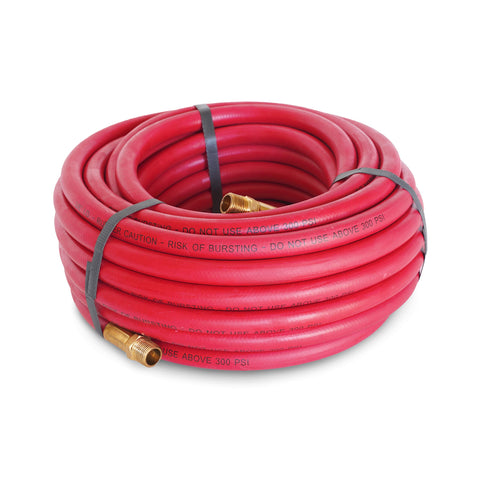STEELMAN 50050 50-Foot x 3/8-Inch Rubber Air Hose, 3/8-inch NPT Fittings