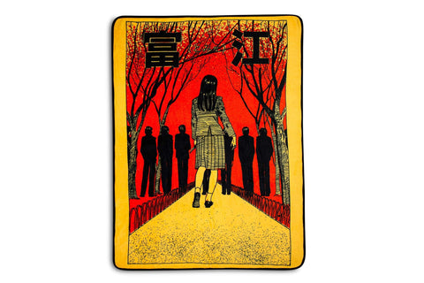 Junji Ito Japanese Horror Throw Blanket | Cozy Fleece Blanket | Super Soft Lightweight Blanket | 45 x 60 Inches