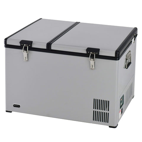 Whynter 90 Qt. Portable Refrigerator / Portable Freezer for Travel - Chest Freezer / Fridge for Car, Camping, RVs & More, -8°F to 50°F Temperature Range, AC 110V/ DC 12V, FM-901DZ, Charcoal