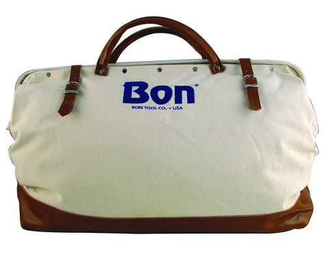 Bon Tool Canvas Tool Bag Heavy-Duty Leather Bottom 24"