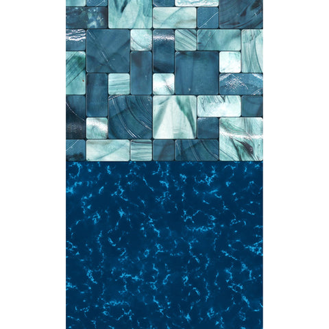 Blue Wave Emerald Coast Overlap 24 ft Round Pool Liner for Above-Ground Steel Wall Pools – Weather Resistant Standard Gauge Vinyl with Welded Seams - Dark Blue, Fits 48/54-In Depth Walls