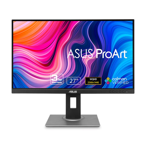 ASUS ProArt Display PA278QV 27” WQHD (2560 x 1440) Monitor, 100% sRGB/Rec. 709 ?E < 2, IPS, DisplayPort HDMI DVI-D Mini DP, Calman Verified, Eye Care, Anti-Glare, Tilt Pivot Swivel Height Adjustable