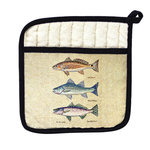 Creek Fish Pot Holder - 9x9