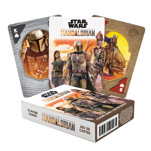 Star Wars Playing Cards - The Mandalorian Themed Deck of Cards for Your Favorite Card Games - Officially Licensed Star Wars Merchandise and Collectibles - Poker Size with Linen Finish