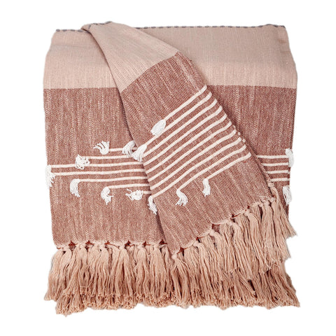 Parkland Collection Add Warmth with The Grey Rust Cotton Slub Throw from