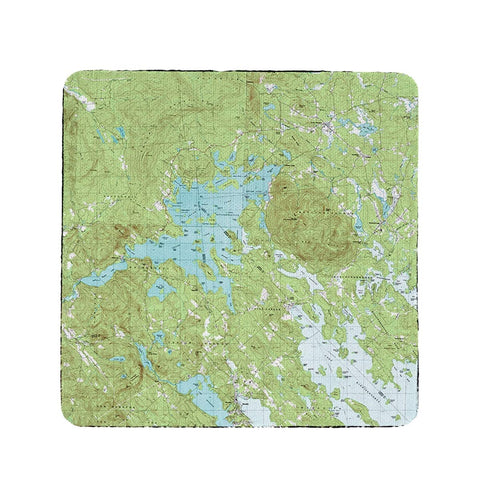 Betsy Drake CT969 4 x 4 in. Squam Lake44; NH Nautical Map Coaster - Set of 4