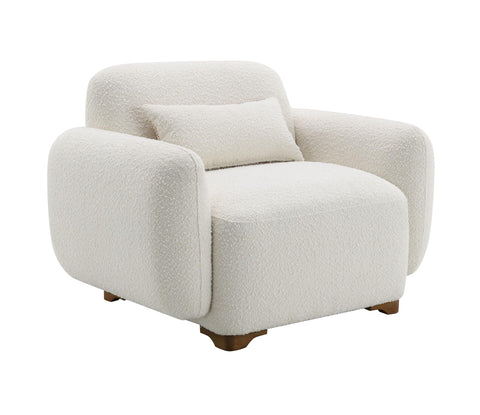 Darius Chair w/Pillow Beige Boucle
