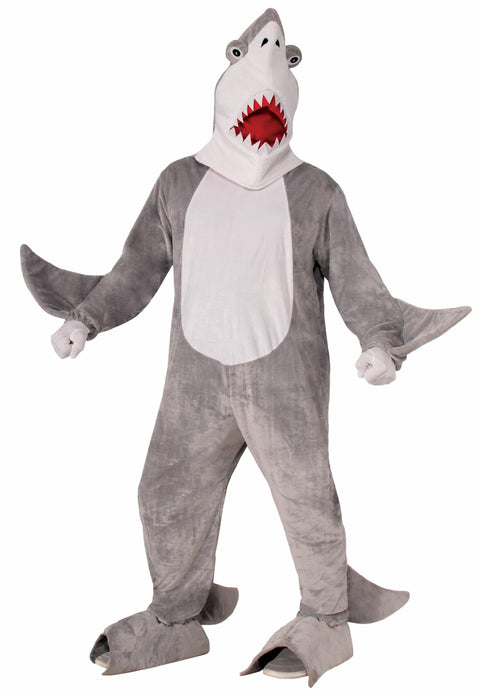 Forum Novelties Men's Chomper The Shark Plush Mascot Costume, Gray, One Size