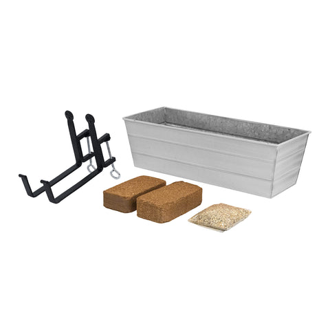 Bloom Box Garden Growing Kit Medium White with Clamp-On Brackets