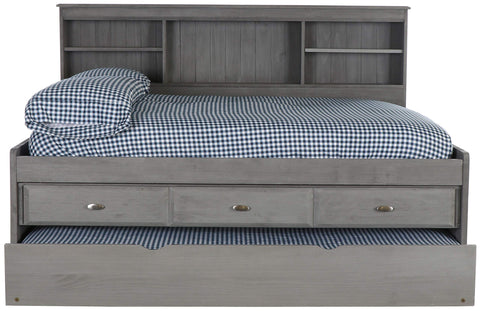 OS Home and Office Furniture Model 82920K6-22 Twin Bookcase Bed with Six Drawers in Dark Espresso