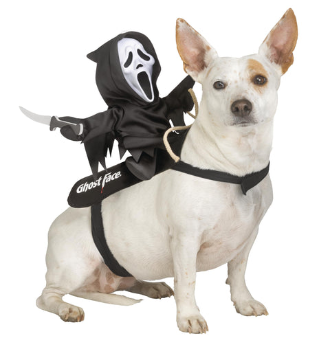 Fun World Pets' Ghost Face Rider Pet Vest Costume, Small-Medium, Black