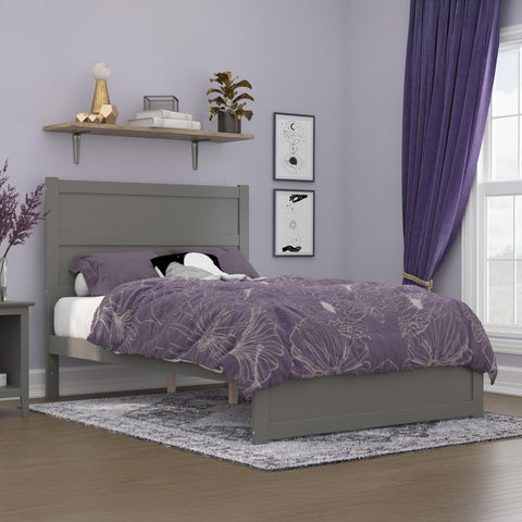 AFI, NoHo Full Platform Bed with Matching Footboard, Grey