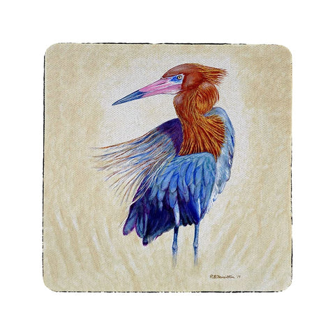 Betsy Drake CT1133 Reddish Egret Portrait Coaster - Set of 4