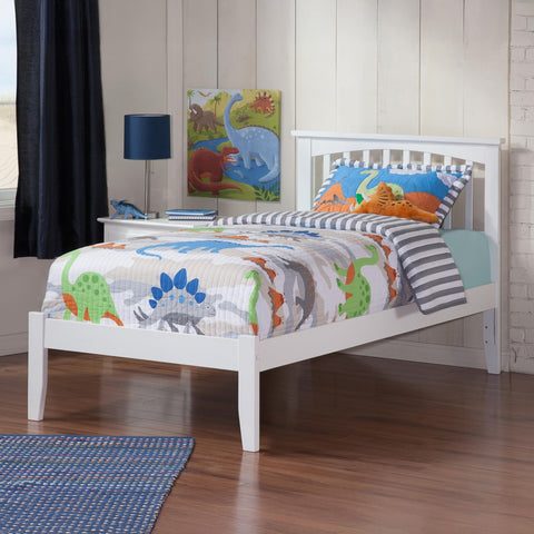 AFI, Mission Twin XL Platform Bed, White