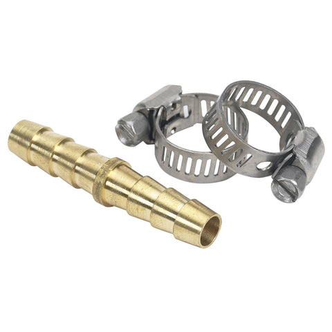 Moeller Brass Fuel Hose Menders with Stainless Steep Clamps (5/16")