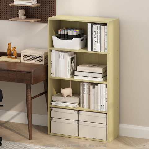 Furinno Simple Open Shelf Bookcases 4-Tier Steam Beech
