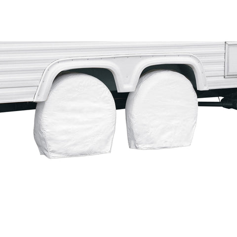 Classic Accessories Over Drive RV Wheel Covers, Wheels 21"-24" Diameter, 8.25" Tire Width, Snow White