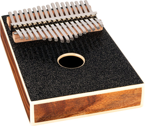 Solid Wood 17 Key Kalimba - C Major - Top Soundhole - w/Cover Bag, Tuning Hammer, Polish Cloth & Deluxe Case