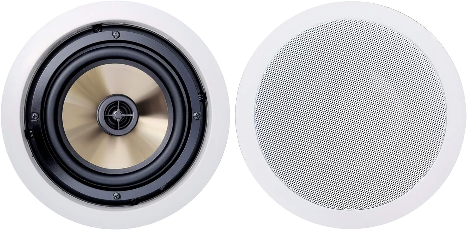 BIC America FH-6C Formula Series FH-6C 6-1/2 Inch 150-Watt 2-Way in-Ceiling Speakers with Pivoting Horn Tweeters