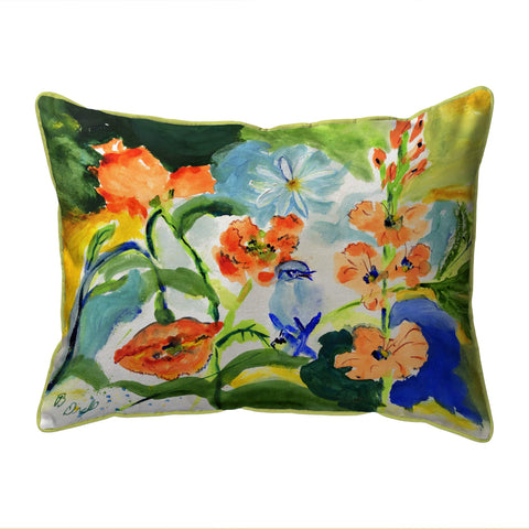 Betsy Drake My Garden Large Indoor/Outdoor Pillow 16 Inches by 20 Inches