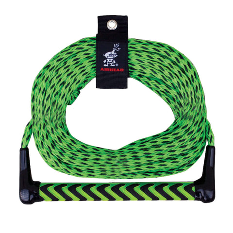 Airhead Water Ski Rope with EVA Handle, 1 Section for Tubing, Water Skis and Wakesurf Boards,Green and Black