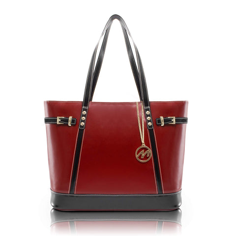 McKlein SERAFINA, Leather Ladies' Tote with Tablet Pocket, Laptop Bag for Women Lightweight Leather, Computer Tote Bag, Briefcase Large Capacity Handbag Shoulder Bag