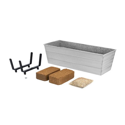 Bloom Box Garden Growing Kit Medium White with Brackets for 2 x 6 Railings