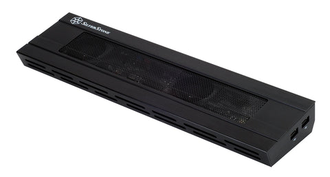 Silverstone NB02B Aluminum Notebook Docking Station w/Cooling Fan (Black)