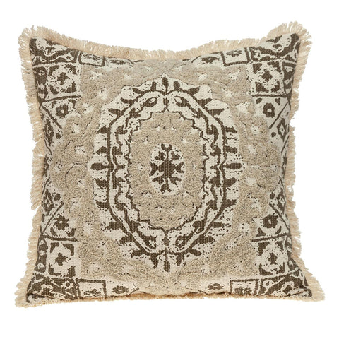 Parkland Collection Abu Transitional Beige Throw Pillow