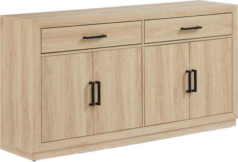 Crosley Furniture Isla Modern Sideboard Buffet Cabinet with Storage, TV Stand, Credenza, Ash