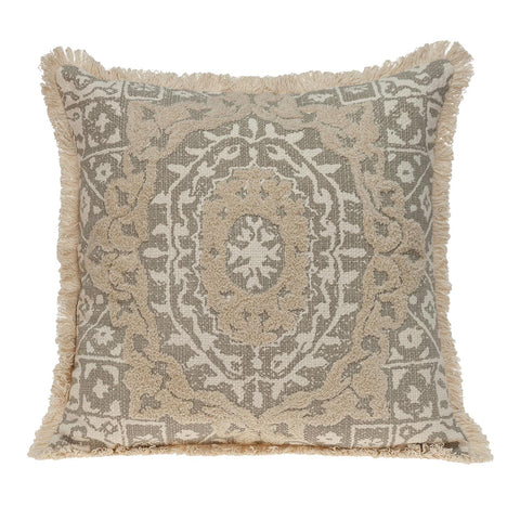 Parkland Collection Abu Transitional Beige Throw Pillow