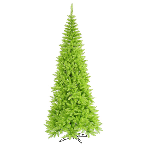 Vickerman 9' Lime Fir Slim Artificial Christmas Tree, Unlit - Faux Fir Christmas Tree - Seasonal Indoor Home Decor