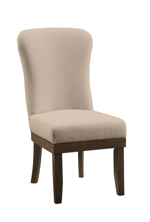 ACME Landon Brown/Beige Linen Side Chair Set of 2