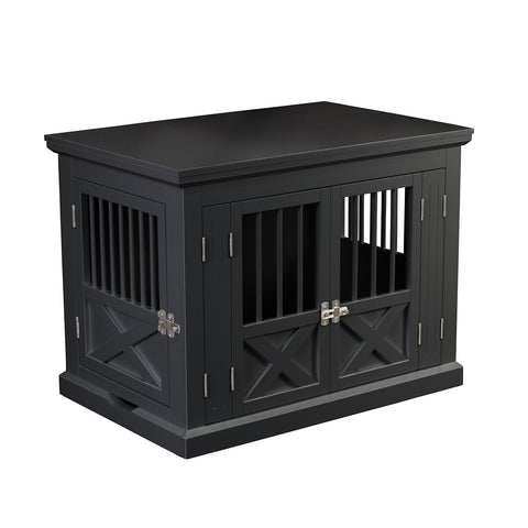 Merry Products Triple Door Medium Dog Crate, Dog Kennel, Dog Cage