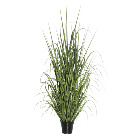 Vickerman Everyday 36" Artificial Potted Green Ryegrass with Black Plastic Pot - Faux Grass Plant Decor - Home or Office Indoor Greenery Accent - Maintenance Free