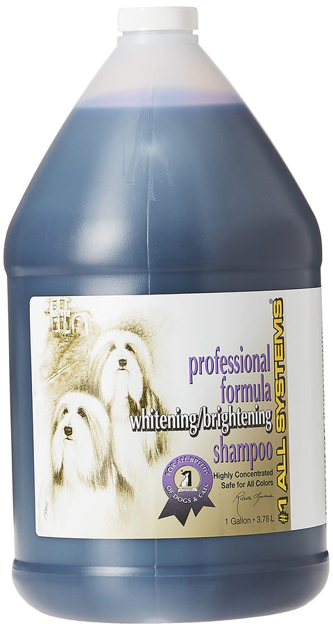 #1 All Systems Professional Formula Whitening Dog and Cat Shampoo, 1-Gallon