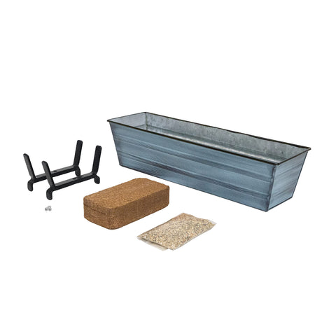 Bloom Box Garden Growing Kit Small Blue with Brackets for 2 x 6 Railings
