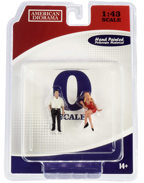 70s Style Two Figurines Set II for 1/43 Scale Models by American Diorama 38352
