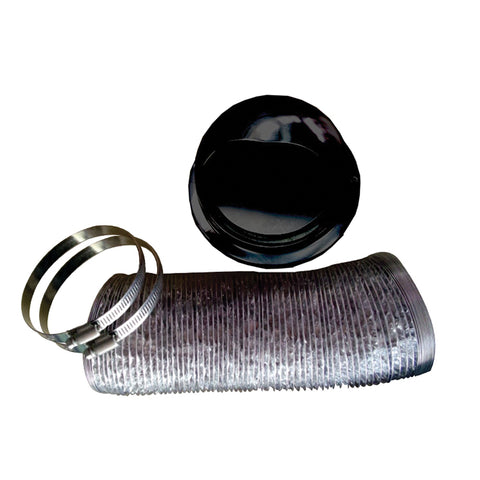 Pinnacle Appliances Pinnacle 18-1065 Outside Vent Kit with Damper for Dryer - Black