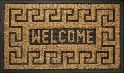 ACHIM Front Door Mat for Outdoor Entrance - 18 Inch Length, 30 Inch Width (Welcome Key) - Welcome Mat - Waterproof Doormat Rugs for Front Patio Entryway - Outdoors & Indoor Floor Mats Home Décor