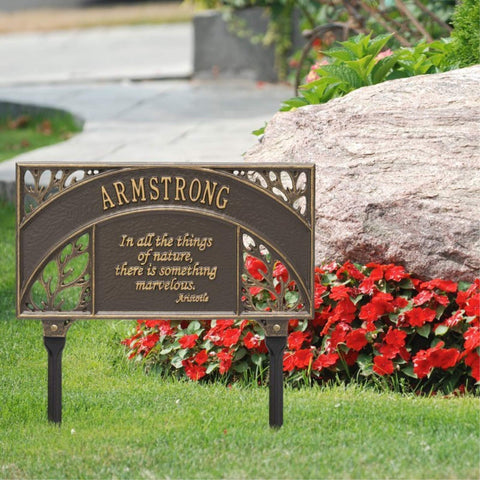 1752 - Personalized One Line Standard Aristotle Garden Lawn