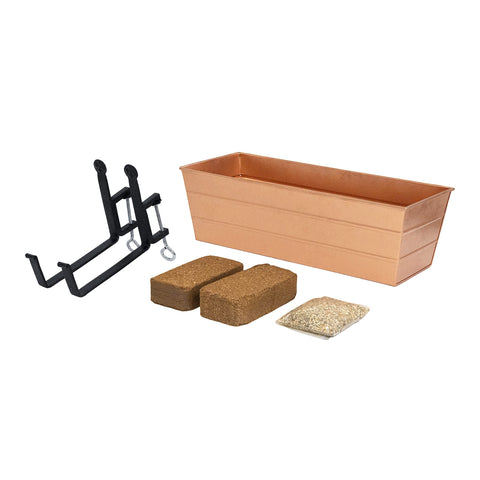 Bloom Box Garden Growing Kit Medium Copper with Clamp-On Brackets