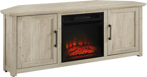 Camden Corner Fireplace Tv Stand For 65+ Inch Tv Frosted Oak