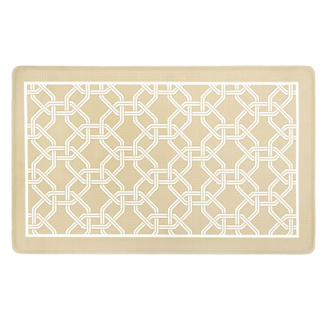 Anti-Fatigue Floor Mat - 18 x 30 Inch (Arlington Tan) - Waterproof Non-Slip Kitchen Mats for Floor - Easy to Clean Cushioned Comfort Standing Mat for Bathroom & Office Desk - Achim Home Décor