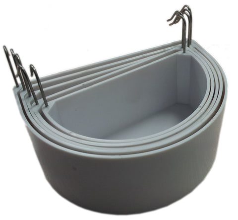 YML Plastic Cups with Hooks for Seed and Water, White, Set of 5